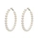 thumbnail image 5 of Big Loop Earrings Round Imitation Pearl Hoop Earrings Elegant Women Jewelry, 5 of 5
