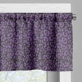 thumbnail image 3 of Ambesonne Abstract Valance Pack of 2, Monochrome Leopard Skins, 42"X12", Violet and Charcoal Grey, 3 of 5
