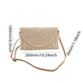 thumbnail image 4 of Bolso Paja Tejido para Mujer Bandolera Hombro Bolso Tipo Sobre Azul Cielo, 4 of 6