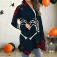 thumbnail image 6 of Kilaqueen Womens Halloween Open Front Cardigan Casual Oversized Funny Pumkin Print Lightweight Thin Coats Cute Spooky Pattern Cardigans Dusters, 6 of 7