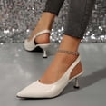 thumbnail image 2 of Xucatan Women's Slingback Kitten Heels, Pointed Toe Dressy Sandals with Ankle Strap, Low Heel Casual Evening Shoes, Versatile Solid Color Footwear for Daily Gift, 2 of 8