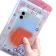 thumbnail image 1 of Funda impermeable para teléfono Bling Bling dibujos animados con cordón rosa, 1 of 10
