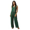 thumbnail image 2 of Silky Vest + Wide Leg Pants Lounge Set, 2 of 4