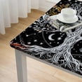 thumbnail image 5 of WYYP Moon Stars Psychedelic Art Square Table Cloth 100% Polyester Fiber 52*52, 5 of 8