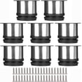 thumbnail image 1 of Juego de 8 patas para muebles, patas ajustables para cocina, 50 mm de alto y 50 mm de ancho, redondas, de acero inoxidable, para sofá y mesa, 1 of 5