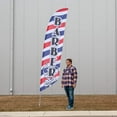 thumbnail image 2 of Premium Barber Shop Feather Flag Kit - Includes 13ft Sectional Aviation Grade Fiberglass Poles, Barber Shop Flag, Ground Spike Pole Sleeve Bag, 2 of 7