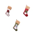 thumbnail image 3 of Matsuzay Medias navideñas de punto, calcetines cortos de felpa sin rostro para hombre mayor, contenedor colgante, bolsa de regalo elástica Kits de decoración para fiestas Rojo, 3 of 6