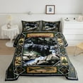 thumbnail image 2 of jejeloiu Safari Black Bear Full Size Comforter Sets,Woodland Animals Bedding Comforter Set,Rustic Farmhouse Cabin Bedding Sets For Adults,Luxury Bedroom Decor Reversible,3-Piece, 2 of 8
