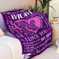 thumbnail image 2 of Mom Birthday Gifts from Daughter,Best Mom Ever Gifts,Mom Gifts for Birthday,Blanket for Mom Christmas Valentine''s Day Mother''s Day Mom Gifts for Birthday Soft Warm Cozy Bed Blanket 50x60, 2 of 6