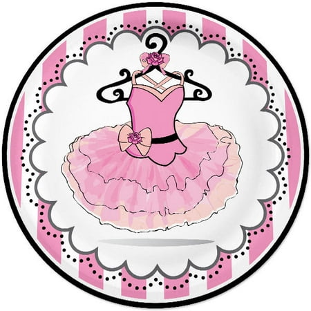 Ballerina Ballet Party Party Paper Dinner Plates, 9in, 24ct