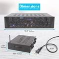 thumbnail image 2 of Amplificador Pyle PTA44BT Karaoke Bluetooth 500W 4 canales, 2 of 6