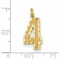 thumbnail image 2 of Beautiful 14ky Casted Large Diamond Cut Number 4 Charm, 2 of 2