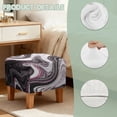 thumbnail image 7 of Jiueut Black White Marble Print Footstool Slipcover, Stretch Square Stool Furniture Protector Footstool Cover with Elastic Bottom Foot Rest Covers, 7 of 7