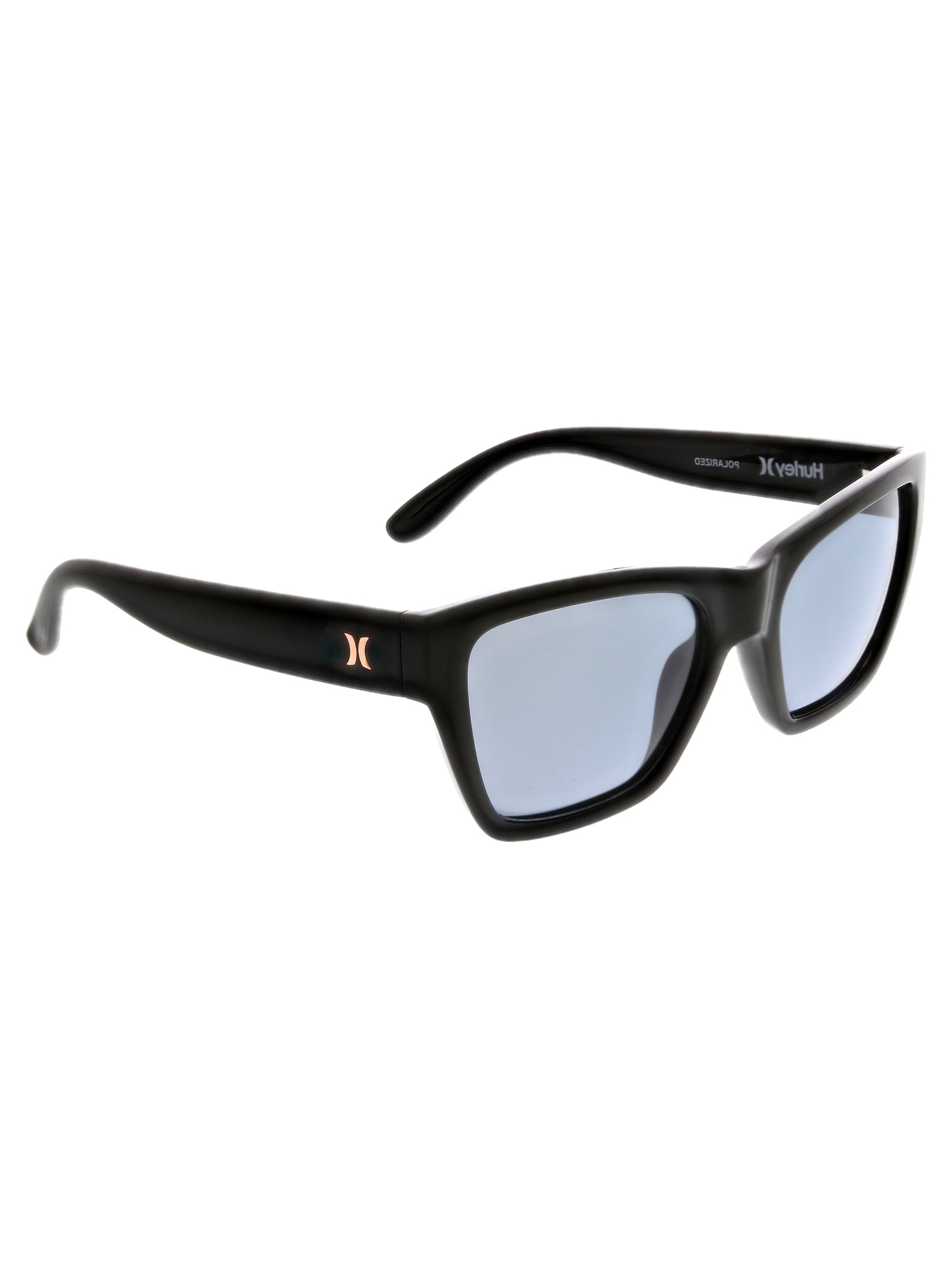 HURLEY NEWPORT - HSL3003PS_001, SQUARE SUNGLASS, BLACK FRAME & SOLID SMOKE POLARIZED LENS + AR COATING