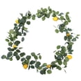 thumbnail image 1 of Decoración de vid de fruta de limón con hoja de rosa de eucalipto para el hogar (195 cm), 1 of 5