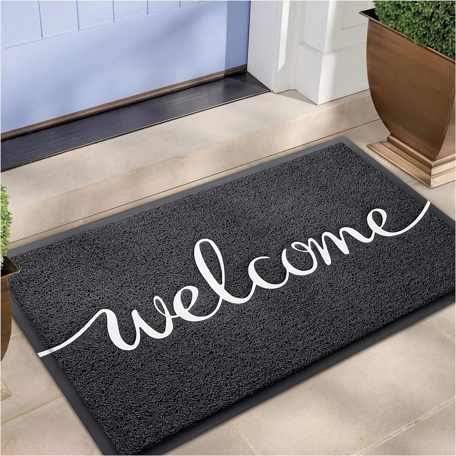 iOhouze 2-Pack Doormat Welcome Mat 30"x17.5" Outdoor Mat Non-Slip Front Door Mat Funny Home Mat Easy Clean Indoor Door Mat for Garage Yard Patio High Traffic Areas