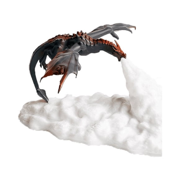 Amdohai 3D Printing Fire Dragon Fire Lamp Warm Night Light USB Rechargeable Home Decoration Kids Gift