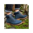 thumbnail image 3 of Botines de invierno con forro de felpa para hombre y mujer, botas de combate de media pantorrilla, cómodos, antideslizantes, cálidos, ligeros y con suela dentada., 3 of 5