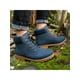 thumbnail image 3 of Botines de invierno con forro de felpa para hombre y mujer, botas de combate de media pantorrilla, cómodos, antideslizantes, cálidos, ligeros y con suela dentada., 3 of 5