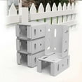 thumbnail image 4 of Heavy Duty 2-3/4 Inch Rails Brackets Kit, White Aluminum Fence Bracket for Vinyl Fencing Panel to.pa, 4 of 5