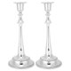 thumbnail image 2 of Juego de 2 candelabros individuales de estilo europeo para decoración del hogar de plata para bodas y eventos, 2 of 8