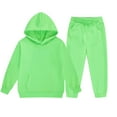 thumbnail image 2 of Coerni Boys 2 Piece Tracksuit Girls Athletic Sweatsuits Sets Casual Long Hooded Sweatshirt Elastic Waisted Sweatpants Streetwear, 2 of 6