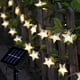 thumbnail image 4 of Lámpara Luces de cortina de estrella LED de encendido con guirnalda con energía solar luces de cadena decoración del festival, 4 of 5
