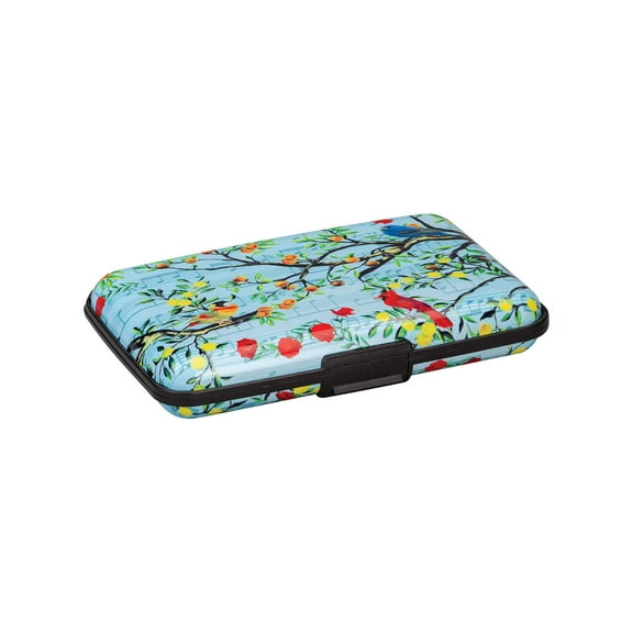 Printed RFID Aluminum Card Case, Songbirds