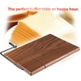 thumbnail image 4 of Non-slip Rubber Feet Cheese Cutting Tool, Marble Cutting Board with Stainless Steel Wire Cheese Slicer for Gourmet Cheeses, 4 of 6