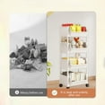 thumbnail image 5 of Yyuenw 3 Tier Slim Rolling Storage Cart with Wheels Plastic Utility Cart Organizer,Snack Shelf Book Toy Organiser Bathroom Toiletries Shelving Trolley, 5 of 5