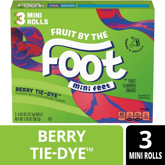 Fruit by the Foot Berry Tie Dye Mini Snacks 3 Count