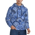 thumbnail image 2 of Salouo Blue Mandala Harmony Pattern Men's Fall Hoodie Sweatshirt,Sport Hoodie with Pockets for Men Pullover Casual Hooded Sweatshirt-X-Large, 2 of 7