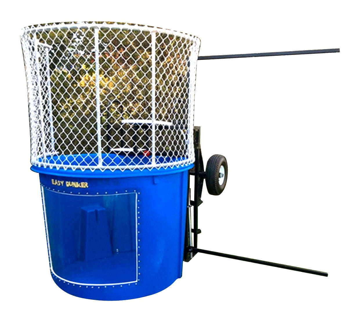 EZ Dunker Portable Commercial Dunk Tank Booth, Wingless Blue