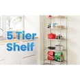 thumbnail image 6 of Furniture of America Nigel Metal 5-Tier Wire Shelving Rack in Chrome, 6 of 10