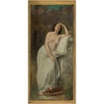 thumbnail image 2 of Georges Callot 10x18 Gold Ornate Wood Frame and Double Matted Museum Art Print Titled - Philosophy (1890), 2 of 4