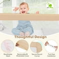 thumbnail image 6 of Babyjoy 71" Long Bed Rail for Toddlers with Removable Cover Breathable Mesh & Crossbar Beige, 6 of 9