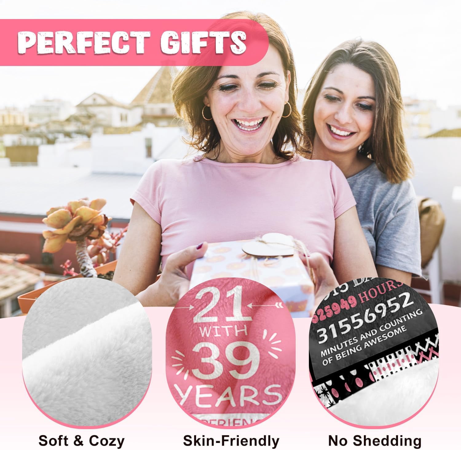 60th Birthday Gifts for Women - 60th Birthday Decorations for Woman - 60 Year Old Birthday Gifts - Happy 60th Birthday Gift Ideas for 60 Year Old Woman - 1965 Birthday Decoration Throw Blanket
