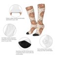 thumbnail image 3 of Naloa Groovy Disco Pumpkin Thigh High Socks Extra Long Stretchy Sock Women Over Knee High Opaque Stocking Daily Wear, 3 of 6
