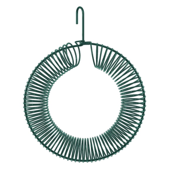 Hanging Feeder,Peanut Bird Feeder, Round Metal Whole Wild Bird Feeder with Hanging Hook for Outdoor Birds and Squirrels Feeding Rust & Proof