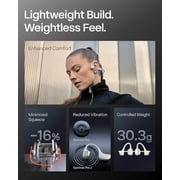 New Shokz OpenRun Pro 2 - Open-Ear, Bone Conduction Sport Headphones - Sweat Resistant, Workout Headphones with 30ft Bluetooth - Secure, Comfortable Fit - Deep Bass and Smart Mic - SHOKZ App (Silver)