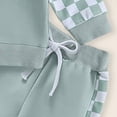 thumbnail image 3 of Xudanell Boy Baby Clothes 3 6 9 12 18 24 Months Boys Winter Jogger Grid Pants Outfits Contrast Color Sweatshirts Boy Outfits Green 6-12 Months, 3 of 5