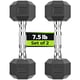 thumbnail image 1 of Mancuerna HANDBODE Handbode, con revestimiento hexagonal de goma, 7.5 libras, para entrenamiento de, 1 of 9