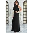 thumbnail image 2 of KOH KOH Long Sleeveless Bridesmaid Wedding Party Guest Summer Flowy Casual Brides Formal Evening Sexy Halter Neck Maxi Dress Gown For Women Black X-Small US 2-4 NT012, 2 of 6