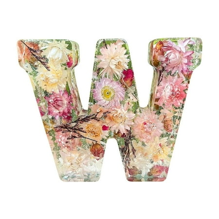 

Clearance！ Sunggoko Letter Molds Large Resin Molds Dried Flower Letters Night Light Floral Resin Night Light Pressed Flower Resin Letters With LED Light For Mother Wife Birthday Gift