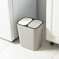 thumbnail image 6 of BMYJ Dual Trash Can, 2 Compartment Kitchen Garbage Can Plastic Dry and Wet Classified Recycling Bin Wastebasket Liter Bin Dustbin Rubbish Box Garbage Container for Home, 6 of 8