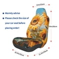 thumbnail image 3 of Wukai Sunflower Field Art Full Set Car Seat Covers with Soft Padding Universal Auto Front Seats Protector and Cushion Mat, 3 of 5
