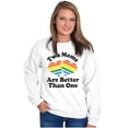 thumbnail image 4 of Two Moms are Better than One LGBTQ Women Plus Size Crewneck Sweatshirt Brisco Brands 2X, 4 of 5