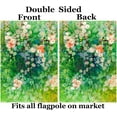 thumbnail image 2 of Watercolor Abstract Colorful Floral Flowers Green Spring Summer Seasonal Garden Yard Flag 12"x 18" Double Sided Polyester Welcome House Flag Banners for Patio Lawn Outdoor Home Decor, 2 of 5