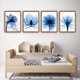 thumbnail image 3 of Flor azul parpadeante Pinturas abstractas modernas JFHHH pequeña, 3 of 5