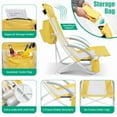 thumbnail image 4 of High-Back Beach Chair with Umbrella & Cooler, Heavy-Duty Compact Chair for Adults, Includes Cup Holder, Carry Bag, Perfect for Camping, Outdoor Events (Yellow 2-Pack), 4 of 5